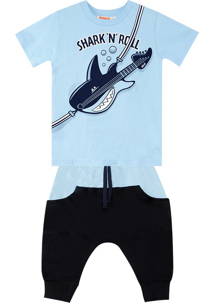 Shark'n Roll Erkek Çocuk T-Shirt Kapri Şort Takım modelleri