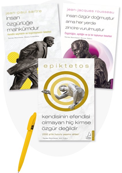 Rousseau - İnsan Özgür  - Epiktetos Kendisinin Efendisi 3 Kitap