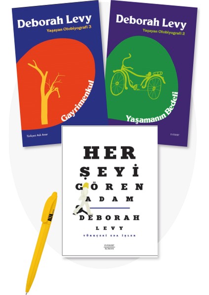 Her Şeyi Gören Adam - Yaşamanın Bedeli - Gayrimenkul - 3 Kitap - Deborah Levy - Alfa Kalem