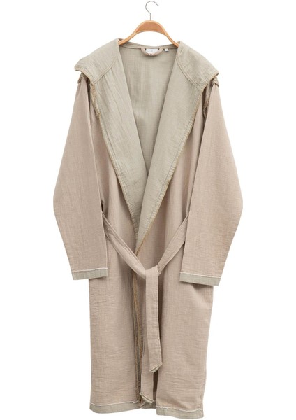 Melsa Erkek Sabahlık %100 Organik Pamuk Müslin Yeşil