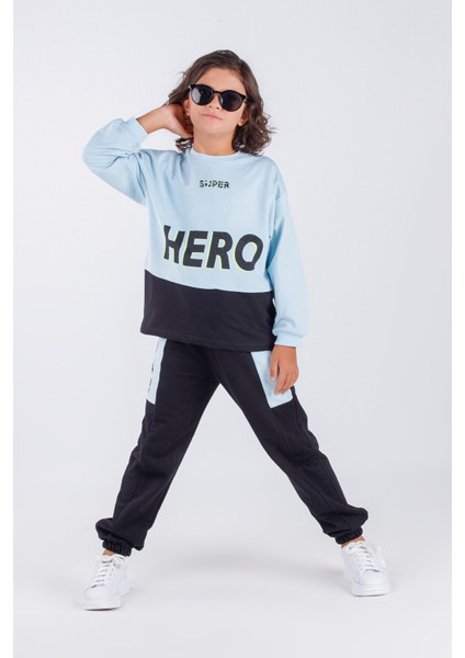 Erkek Çocuk Hero Baskılı Örme Basic Eşofman Takımı