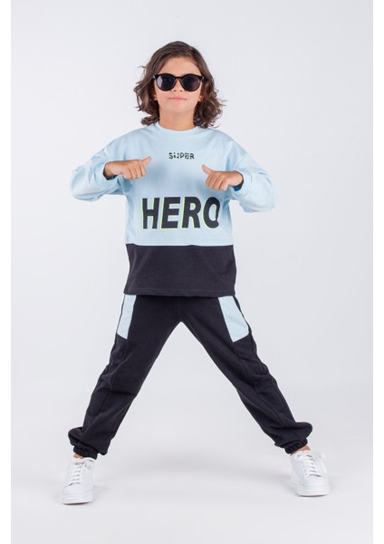 Erkek Çocuk Hero Baskılı Örme Basic Eşofman Takımı modelleri