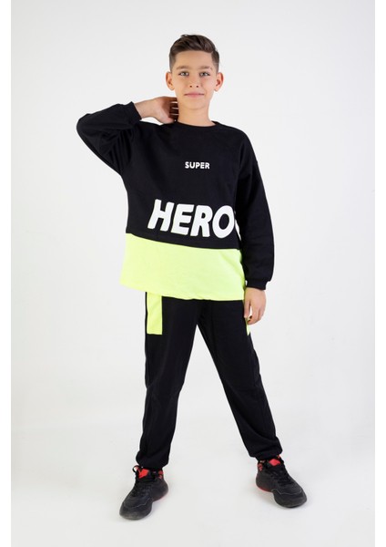 Harika Kids Erkek Çocuk Hero  Baskılı Örme Basic Eşofman Takımı