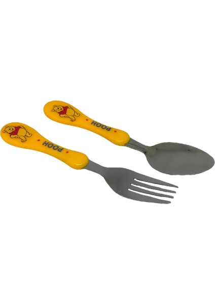 Bebek Çocuk Çatal Kaşık Seti Taşıma Kutulu Pooh modelleri