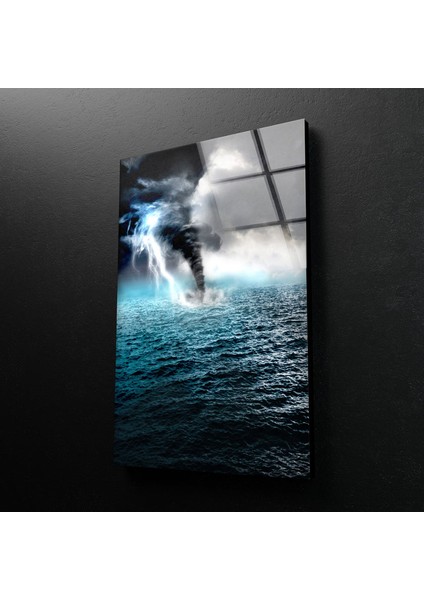 Kasırga Deniz Temperli Cam Duvar Tablosu fırsatları