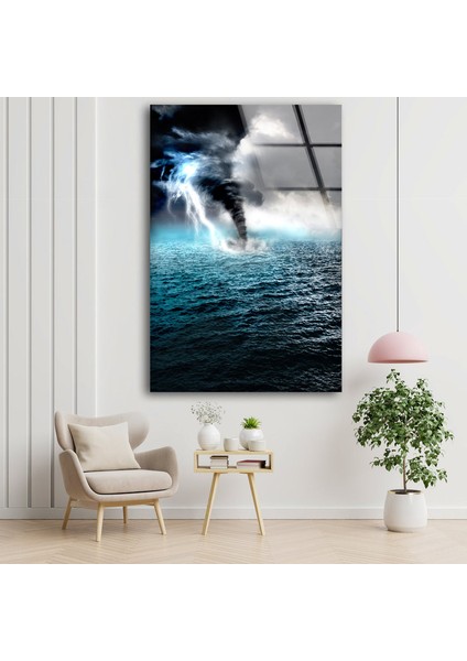 Kasırga Deniz Temperli Cam Duvar Tablosu indirimleri