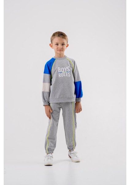 Erkek Çocuk Boys Rules Baskılı Örme Basic Eşofman Takımı fiyatları