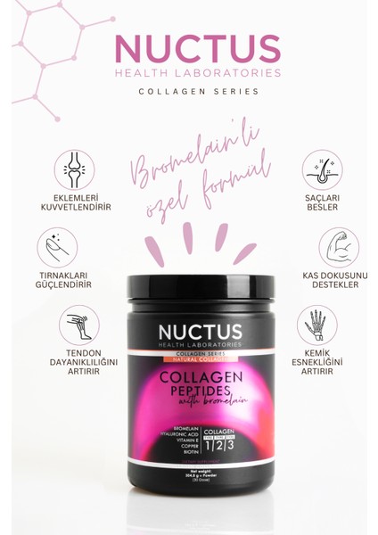 Collagen Peptides With Bromelain 304.8 gr