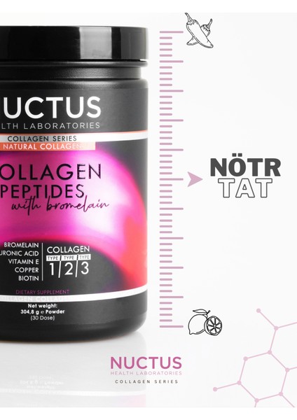 Collagen Peptides With Bromelain 304.8 gr