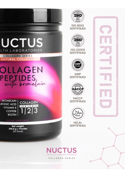 Collagen Peptides With Bromelain 304.8 gr