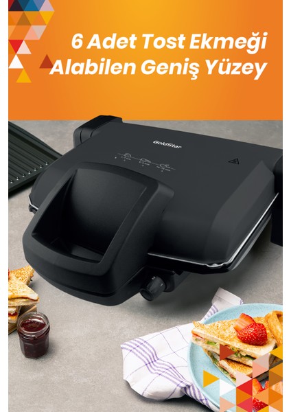 ST-7400S Tost Makinesi Siyah