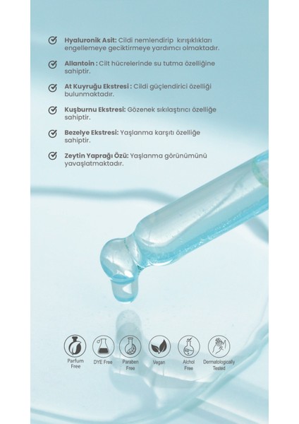 Nemsiz, Kuru ve Mat Ciltler Için Nemlendirici Tonik ve Nemlendirici Serum Cilt Bakım Seti