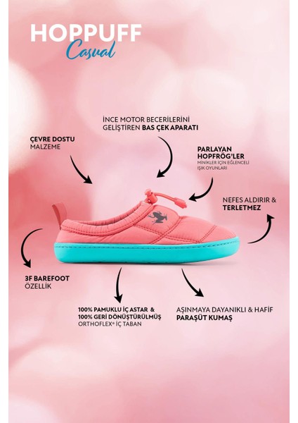 Hoppuff Casual Dinamik Pembe Barefoot Çocuk Ayakkabı