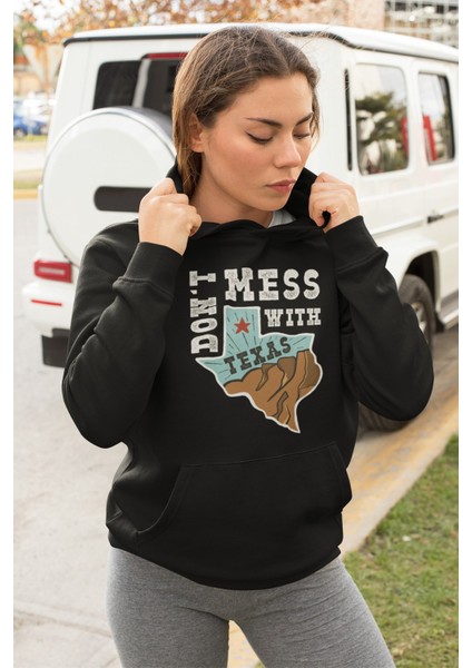 Pamuklu Tarz Oversize Kadın Kapşonlu Sweatshirt