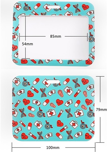 No.15 Tarzı ER1336 Medikal Tema Banka Kredi Kartı Sahibi Otobüs Kimliği Adı Doktor Hemşire Için Çalışma Kartı Tutucu Kart Kapağı Kartvizit (Yurt Dışından)