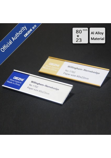 Gümüş Pim Manyetik Tarzı Dezhı Silvergold Pinmagentic Adı Kımlık Etiketi Rozeti Bağlantı Elemanı Tutucu Kart Etiketi 80*23MM Metal Güçlü Kuvvet (Yurt Dışından) fiyatları