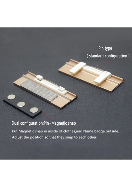 Gümüş Pim Manyetik Tarzı Dezhı Silvergold Pinmagentic Adı Kımlık Etiketi Rozeti Bağlantı Elemanı Tutucu Kart Etiketi 80*23MM Metal Güçlü Kuvvet (Yurt Dışından) indirimleri