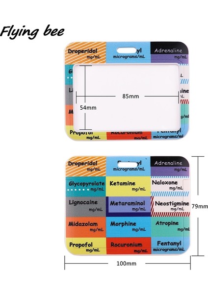No.4 Tarzı Flyingbee Tıbbi Ipi Kart Sahibinin Doktor Hemşire Kimlik Kartı Asılı Boyun Telefonu Ipi Rozeti Metro Erişim Kartı Tutacağı (Yurt Dışından)