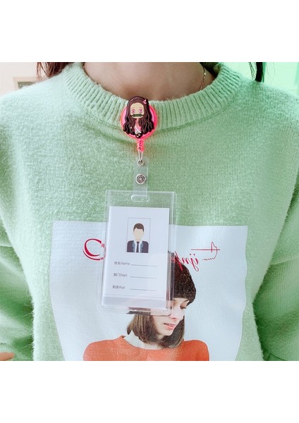 No.3 Tarzı Sıcak Saleece Karikatür Silikon Geri Çekilebilir Hemşire Rozeti Tutucu Makara Sevimli Anime Demon Slayer Kımlık Kartı Tutucu Anahtarlıklar Ipi (Yurt Dışından) modelleri