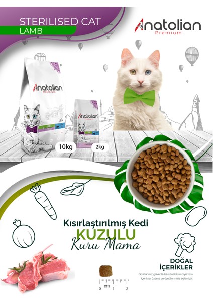 Anatolian Premium Sterilised Lamb Kuzulu Kısır Kedi Maması 10 kg