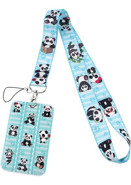 No.5 Tarzı CB893 Sevimli Hayvan Tembel Moda Kordon Kimlik Rozeti Tutucu Otobüs Kartı Kılıf Kapak Kayma Banka Kredi Kartı Tutucu Askı Kart Sahibinin (Yurt Dışından)