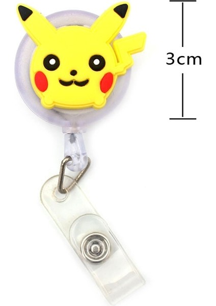 Beyaz Stil Pokemon Git Pikachu Poke Topu Hemşire ve Doktor Için Geri Çekilebilir Rozet Makarası Kart Sahibinin Ofis ve Hastane Malzemeleri Erkek ve Kız Adı ​​kartı (Yurt Dışından)