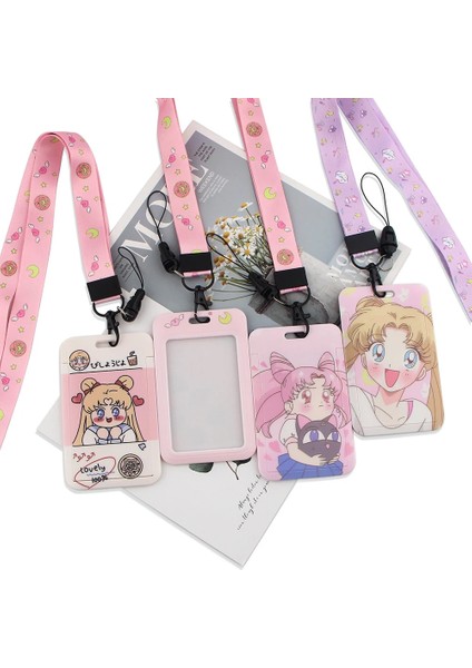 No.4 Tarzı JF0003 Anime Kawaii Kız Kordon Kart Sahibinin Öğrenci Asılı Boyun Cep Telefonu Kordon Rozeti Metro Erişim Kart Sahibinin (Yurt Dışından) modelleri