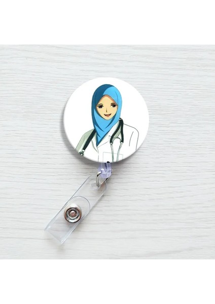 No.18 Tarzı 2021 Yeni Geri Çekilebilir Çekme Rozeti Makaraları Hemşire Doktorlar Kımlık Ipi Adı Etiketi Kartı Karikatür Plastik Rozet Tutucu Makara Göğüs Kartı (Yurt Dışından)