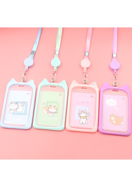 Yeşil Stil Öğrenci Hemşire Moda Kordon Kımlık Rozeti Makarası Tutucu Otobüs Geçiş Kılıfı Banka Kredi Kartı Tutacağı Askı Kart Sahibi Ofis Malzemeleri (Yurt Dışından) fiyatları