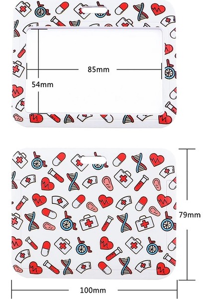No.17 Stili ER1336 Medikal Tema Banka Kredi Kartı Sahibi Otobüs Kimliği Adı Doktor Hemşire Için Çalışma Kartı Tutucu Kart Kapağı Kartvizit (Yurt Dışından)