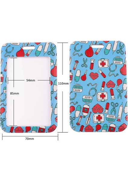 No.7 Tarzı ER1336 Medikal Tema Banka Kredi Kartı Sahibi Otobüs Kimliği Adı Doktor Hemşire Için Çalışma Kartı Tutucu Kart Kapağı Kartvizit (Yurt Dışından)