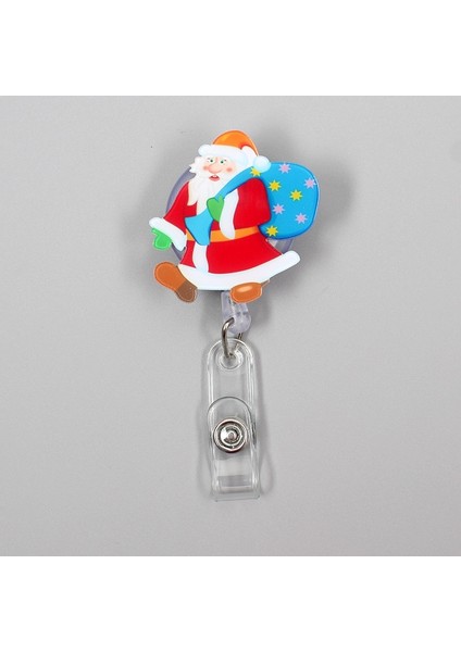 No.7 Tarzı Yeni Sevimli Noel Ağacı Noel Baba Geri Çekilebilir Çekme Rozeti Makara Kımlığı Ipi Isim Etiketi Kart Rozet Tutucu Çocuklar Için Makaralar (Yurt Dışından)