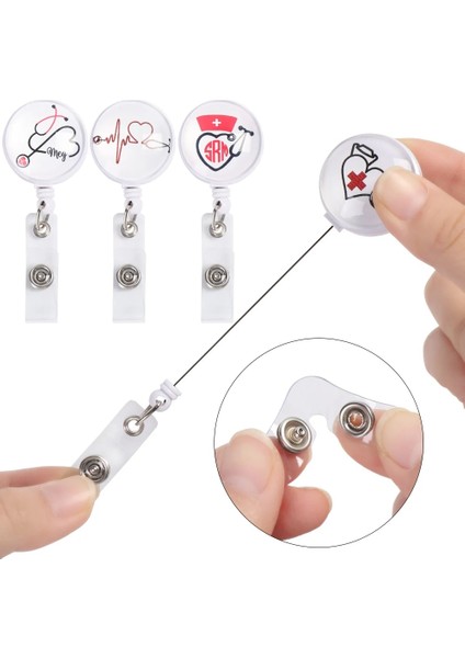 A2 Stili 2020 Yüksek Li Geri Çekilebilir Anti-Kayıp Klip Boyunluklar Hemşire Ekran Ic Isim Kartı Rozet Tutucu Unisex Moda Ofis Malzemeleri (Yurt Dışından) fırsatları