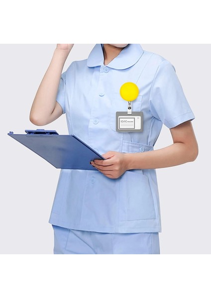 F Stili Doktorlar Için 1 Adet Dönebilen Kimlik Yaka Kartı Makarası Hemşireler Çalışma Kartı Tutucu Aksesuarları Tıbbi Işçiler Personel Çalışanının Kart Klipsini Geçin (Yurt Dışından)