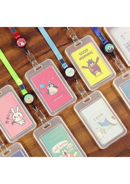 R Stili Karikatür Plastik Otobüs Kimlik Kartı Tutucu Kılıf Rozeti Geri Çekilebilir Makara Boyun Askısı Ipi O Dropship (Yurt Dışından) fırsatları