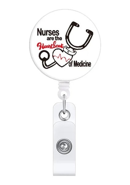 No.4 Tarzı Sıcak Saleece Li Geri Çekilebilir Hemşire Doktor Rozeti Tutucu Moda Stetoskop Aşk Kalp Anahtarlıklar Kordon Kımlık Kartı Tutucu (Yurt Dışından)