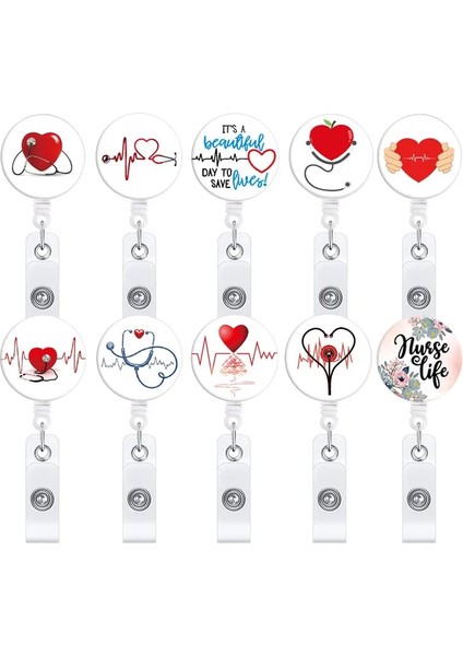 No.4 Tarzı Sıcak Saleece Li Geri Çekilebilir Hemşire Doktor Rozeti Tutucu Moda Stetoskop Aşk Kalp Anahtarlıklar Kordon Kımlık Kartı Tutucu (Yurt Dışından) fiyatları
