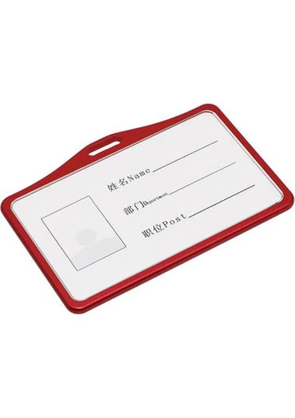 Kırmızı Yatay Tip Stili Alüminyum Alaşımlı Kart Sahibinin Ipi Rozet Makarası Ofis Şirketi Personeli Çalışanları Geçiş Kredi Kimlik Kartı Rozeti Sahibi Iş Malzemeleri (Yurt Dışından)