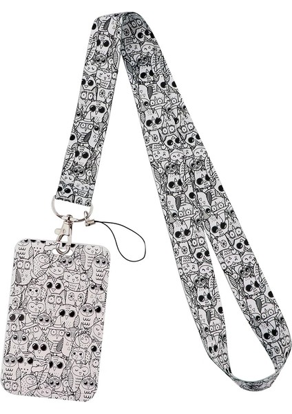 No.24 Tarzı CB893 Sevimli Hayvan Tembel Moda Kordon Kimlik Rozeti Tutucu Otobüs Kartı Kılıf Kapak Kayma Banka Kredi Kartı Tutucu Askı Kart Sahibinin (Yurt Dışından)