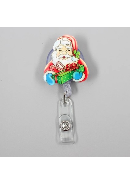 No.11 Stili Yeni Sevimli Noel Ağacı Noel Baba Geri Çekilebilir Çekme Rozeti Makara Kımlığı Ipi Isim Etiketi Kart Rozet Tutucu Çocuklar Için Makaralar (Yurt Dışından)
