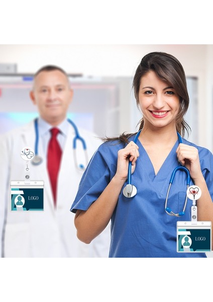 No.6 Tarzı Sıcak Saleece Li Geri Çekilebilir Hemşire Doktor Rozeti Tutucu Moda Stetoskop Aşk Kalp Anahtarlıklar Kordon Kımlık Kartı Tutucu (Yurt Dışından)