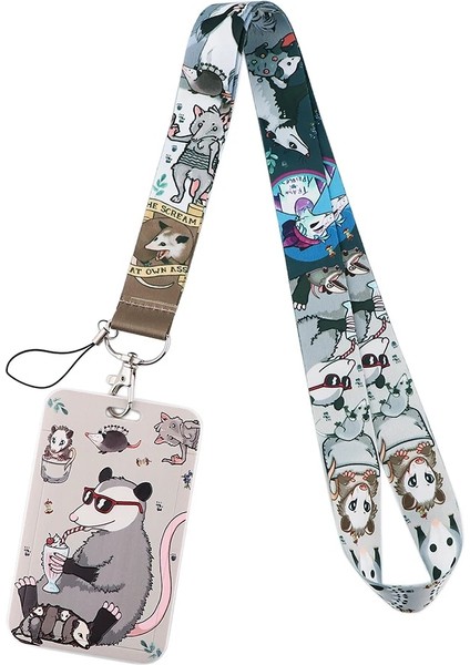 No.12 Tarzı CB893 Sevimli Hayvan Tembel Moda Kordon Kimlik Rozeti Tutucu Otobüs Kartı Kılıf Kapak Kayma Banka Kredi Kartı Tutucu Askı Kart Sahibinin (Yurt Dışından)