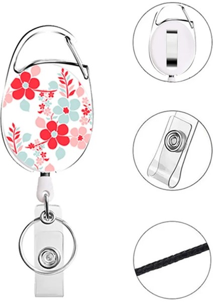 Pembe Geri Çekilebilir Stil Tudent Baskı Ofis Kordon Klip Anahtarlık Adı Etiket Tutucu Anahtarlık Kımlık Kartı Anahtarlık Halat Makarası Geri Çekme Anahtarlık Rozeti (Yurt Dışından) fırsatları