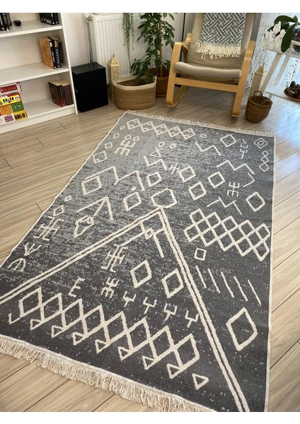 Stay With Love Kilim Çift Taraflı Pamuklu Dokuma Yıkanabilir Iskandinav Kilim