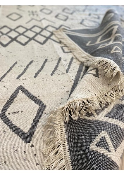 Stay With Love Kilim Çift Taraflı Pamuklu Dokuma Yıkanabilir Iskandinav Kilim