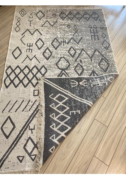 Stay With Love Kilim Çift Taraflı Pamuklu Dokuma Yıkanabilir Iskandinav Kilim