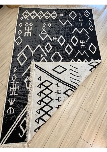 Kilim Çift Taraflı Pamuklu Dokuma Yıkanabilir Iskandinav Kilim