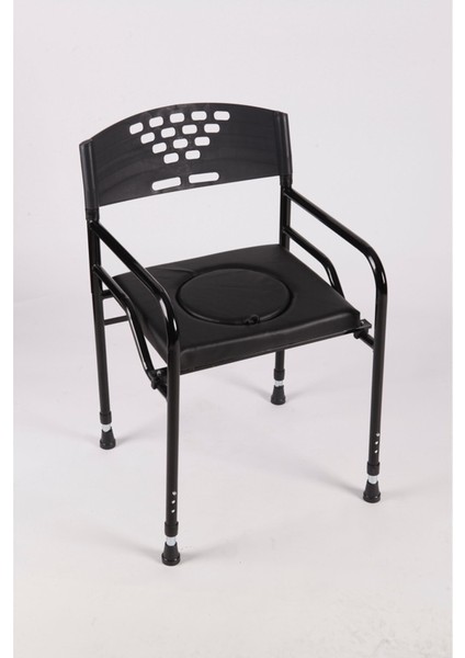 Deri Döşemeli Hasta Tuvaleti Klozeti Sandalyesi Seyyar Tuvalet Kamp Tuvaleti Taşınabilir Tuvalet