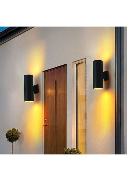Dekoratif Çift Yönlü GU10 Duy LED Aplik, Modern Armatür, Modern Bahçe Duvar Apliği (Ampuller Hariç)