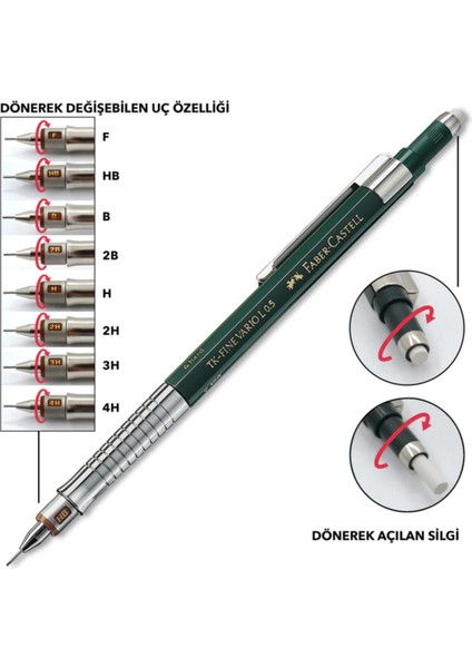 Faber Castell Vario Lüx Versatil Kalem 0.5 M fiyatları